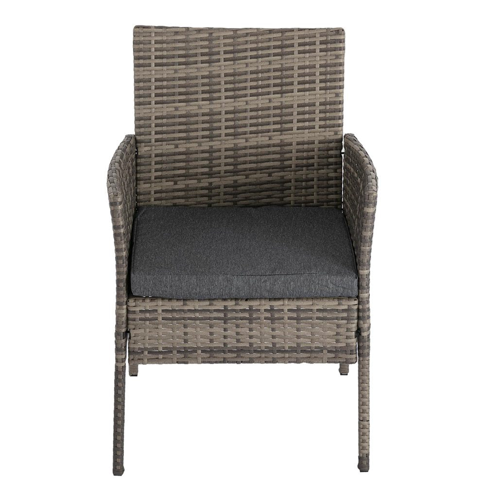 2 Seater PE Rattan Outdoor Furniture Chat Set- Mixed Grey