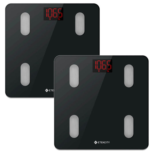 Etekcity Smart WiFi Scale for Body Weight - Black-2 Pack