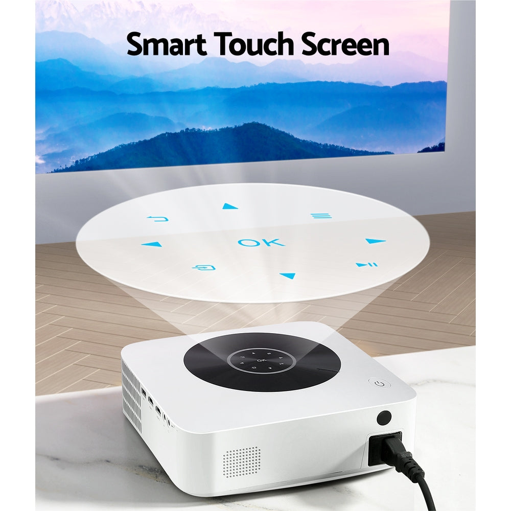 Devanti Bluetooth Video Projector WIFI 1080P Home Theater HDMI Touch Screen
