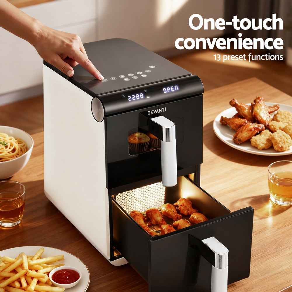 Devanti Air Fryer Oven 11L Dual Zone Fryers