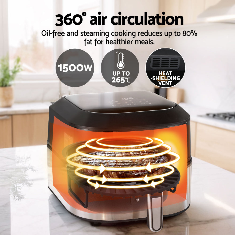 Devanti 5.5L Air Fryer & Grill LCD Fryers 1500W - YDS.com.au