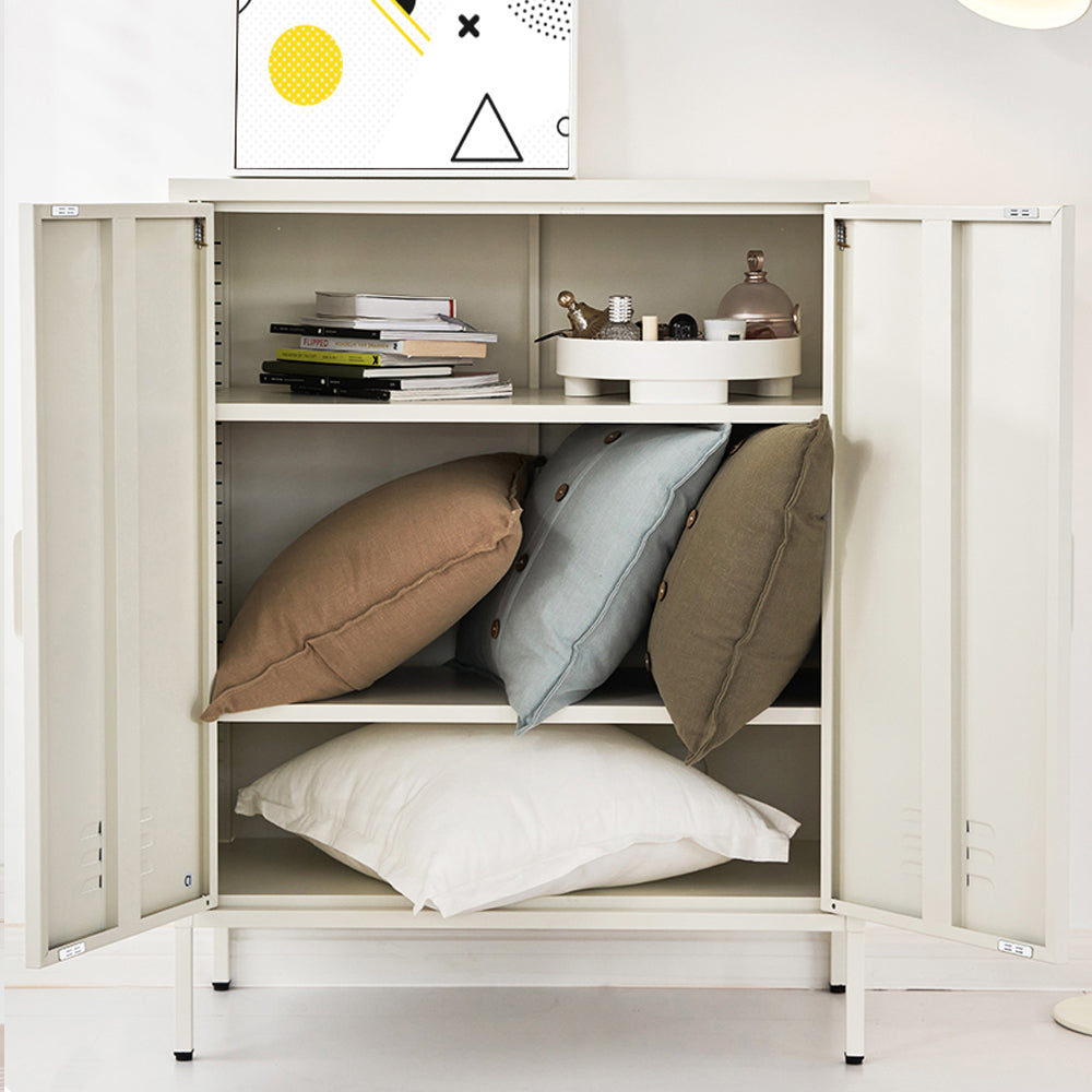 Artiss Buffet Sideboard Metal Cabinet - SWEETHEART White
