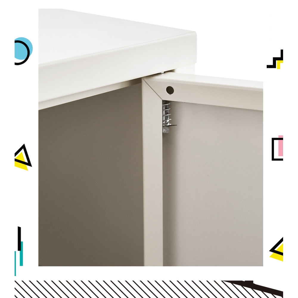 Artiss Buffet Sideboard Metal Cabinet - SWEETHEART White - YDS.com.au