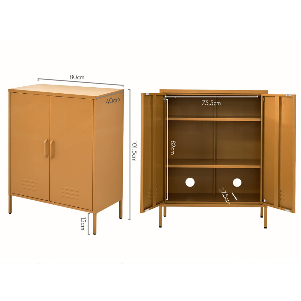 Artiss Buffet Sideboard Metal Cabinet - SWEETHEART Yellow