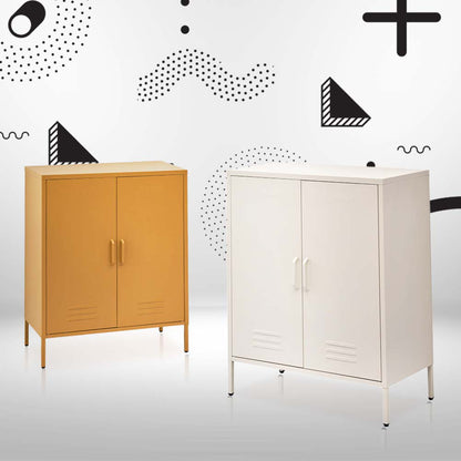 Artiss Buffet Sideboard Metal Cabinet - SWEETHEART Yellow