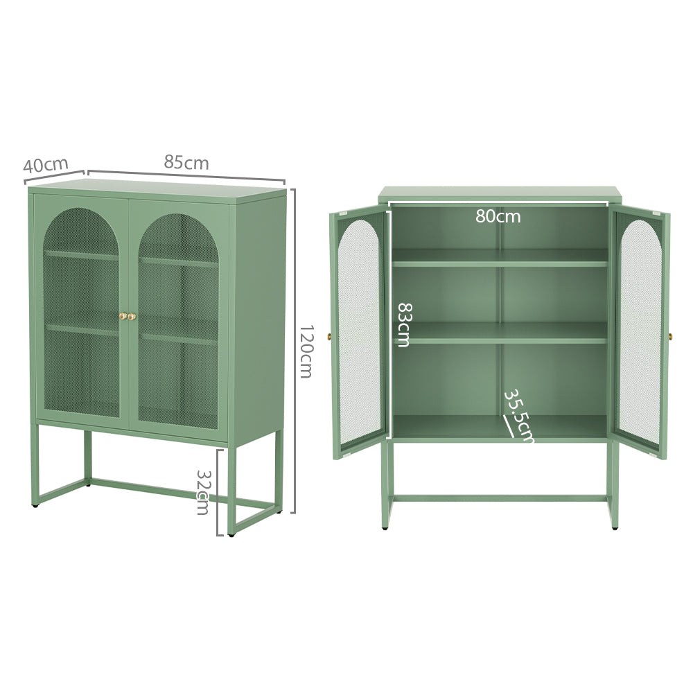 Artiss Buffet Sideboard Metal Cabinet - ELMA Green