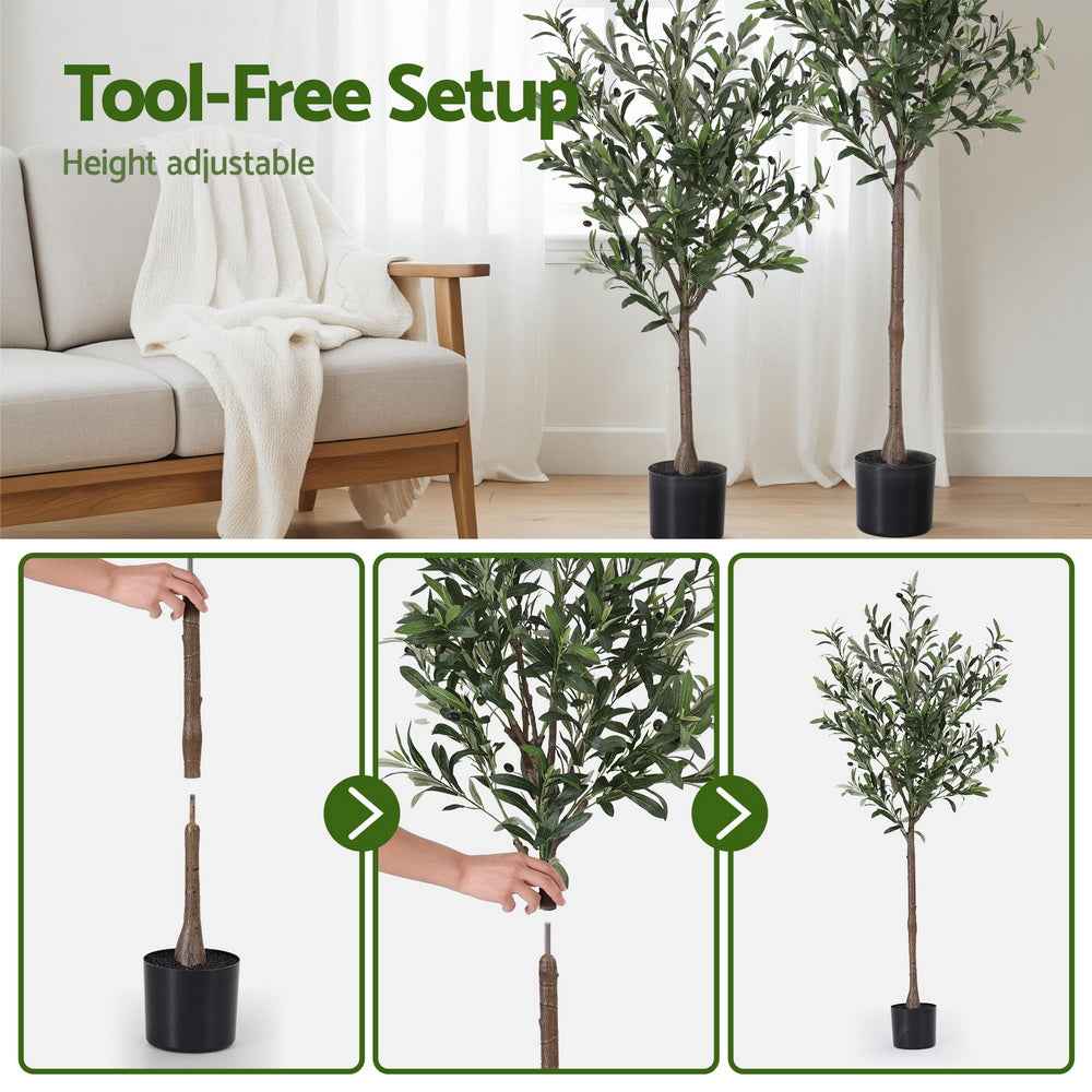 Artiss 155cm Artificial Olive Tree Faux Trees Indoor Decor Artificial Plants Lifelike Plant