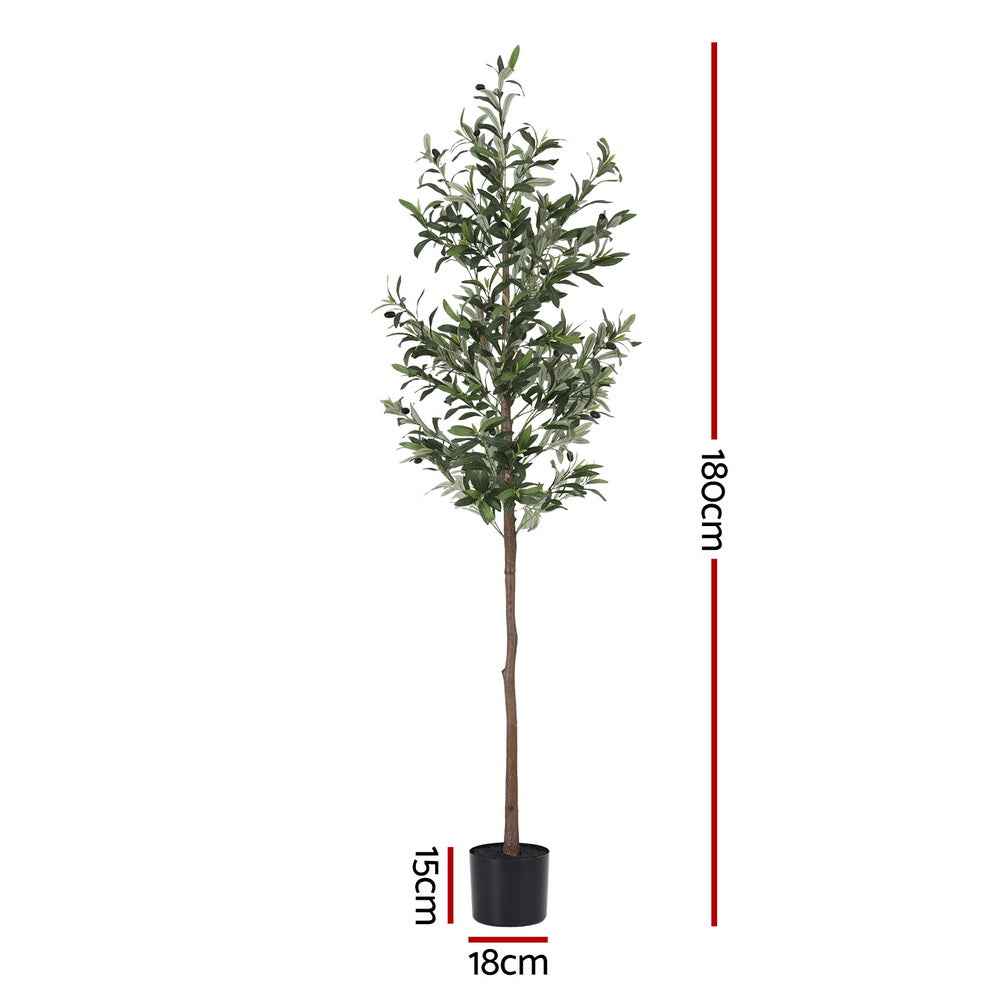 Artiss 180cm Artificial Olive Tree Faux Trees Indoor Decor Artificial Plants Lifelike Plant 1.8M