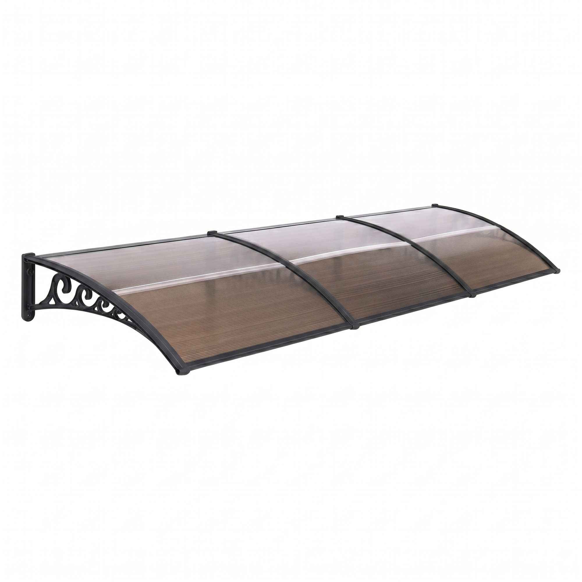 Instahut Window Door Awning 0.8mx3m Brown