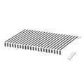 Instahut Retractable Folding Arm Awning Motorised Sunshade 5Mx3M Grey White