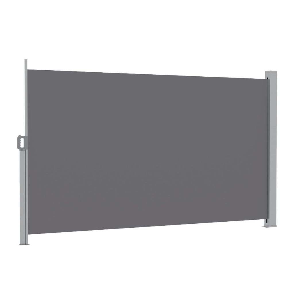 Instahut 1.8X3.5M Side Awning Retractable Privacy Screen Outdoor Sun Shade Grey