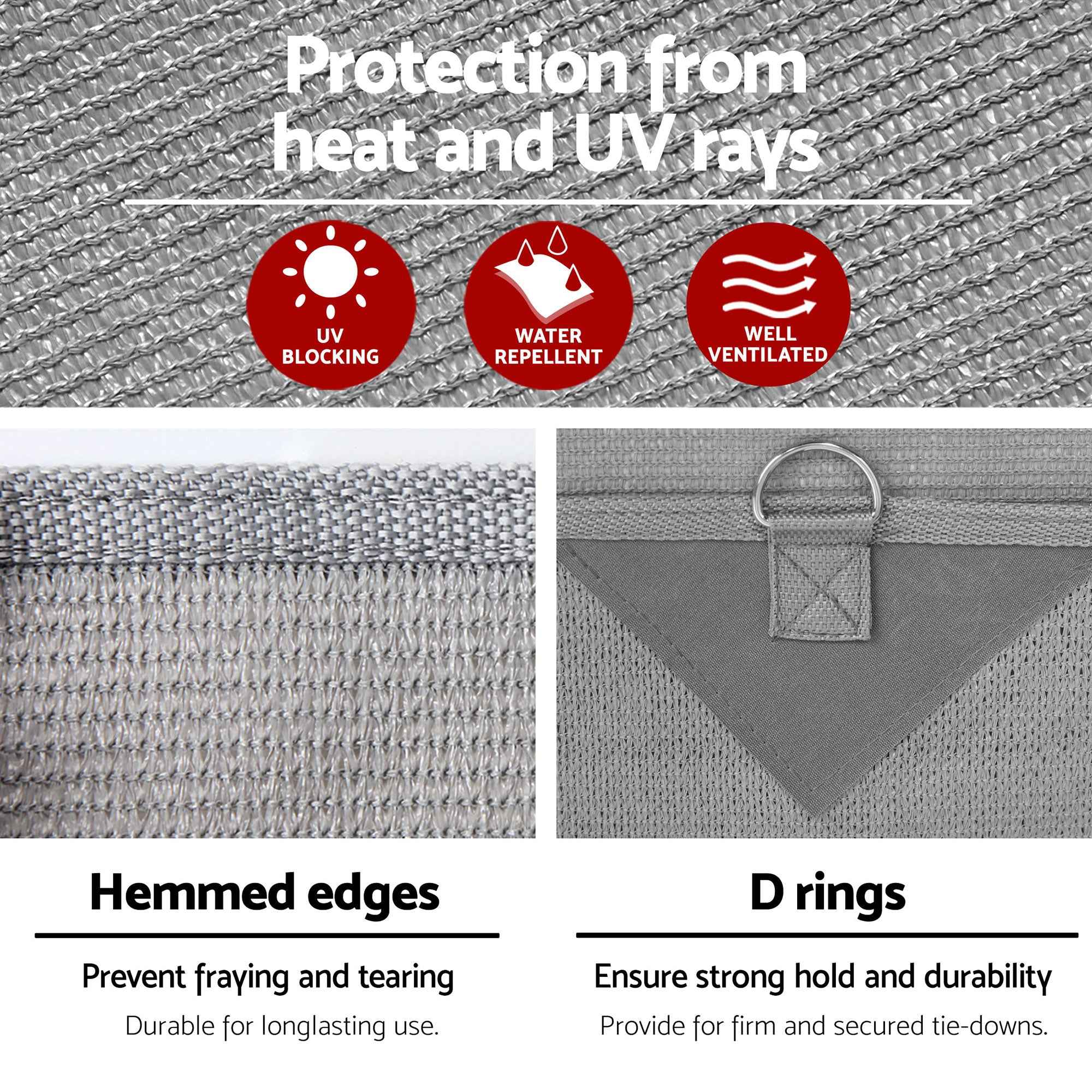 Weisshorn 12ft Caravan Awning Fabric & Privacy Screen RV Roll Out Sun Shade 3.4M