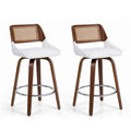 Artiss Wooden Bar Stools Set of 2 Swivel Kitchen Counter Stool Chair 60cm Seat Height