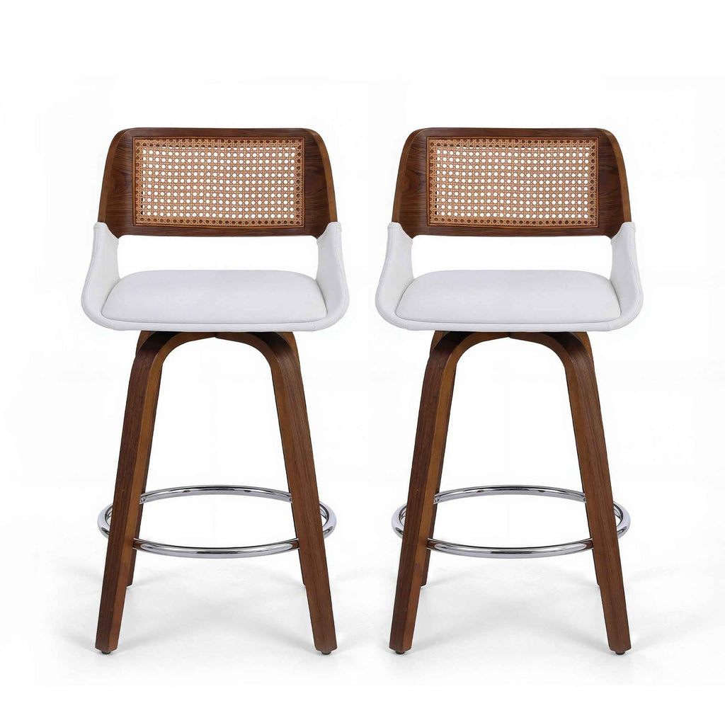 Artiss Wooden Bar Stools Set of 2 Swivel Kitchen Counter Stool Chair 60cm Seat Height