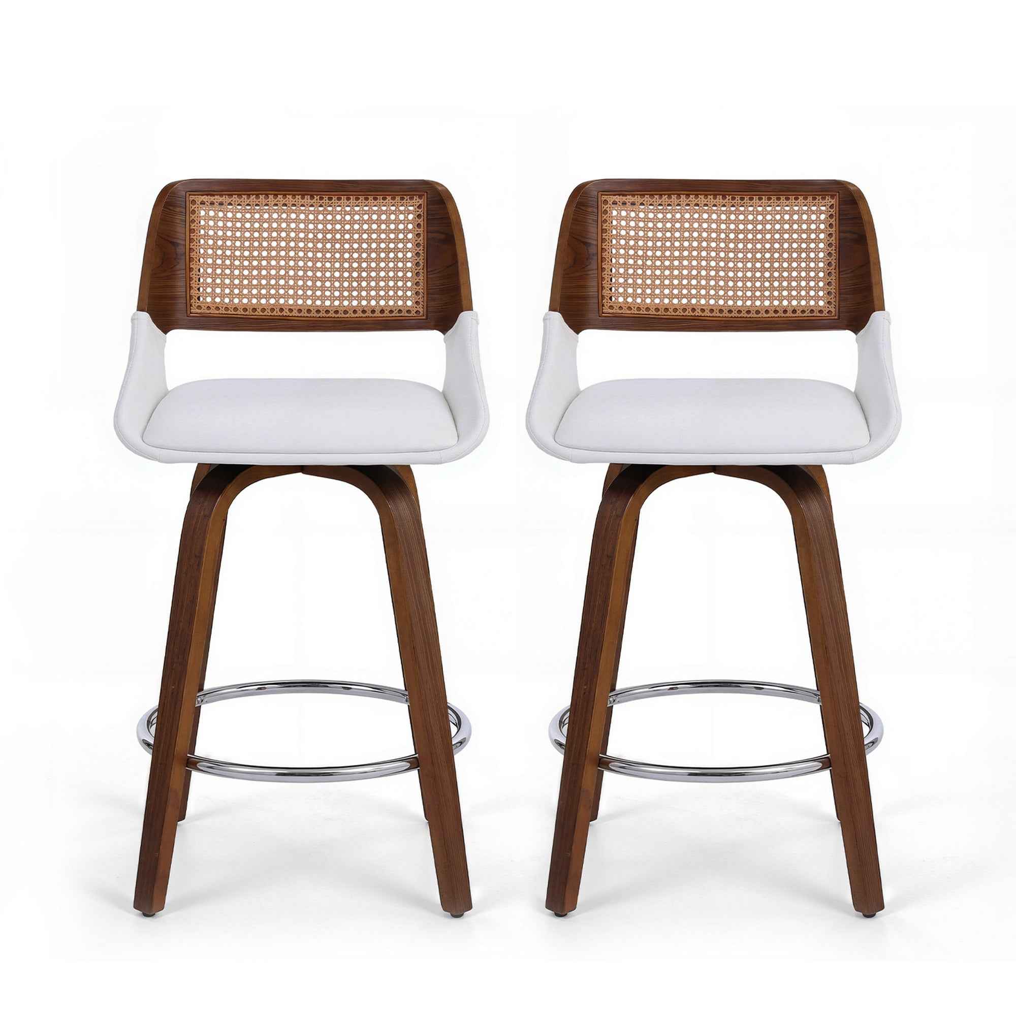 Artiss Wooden Bar Stools Set of 2 Swivel Kitchen Counter Stool Chair 60cm Seat Height