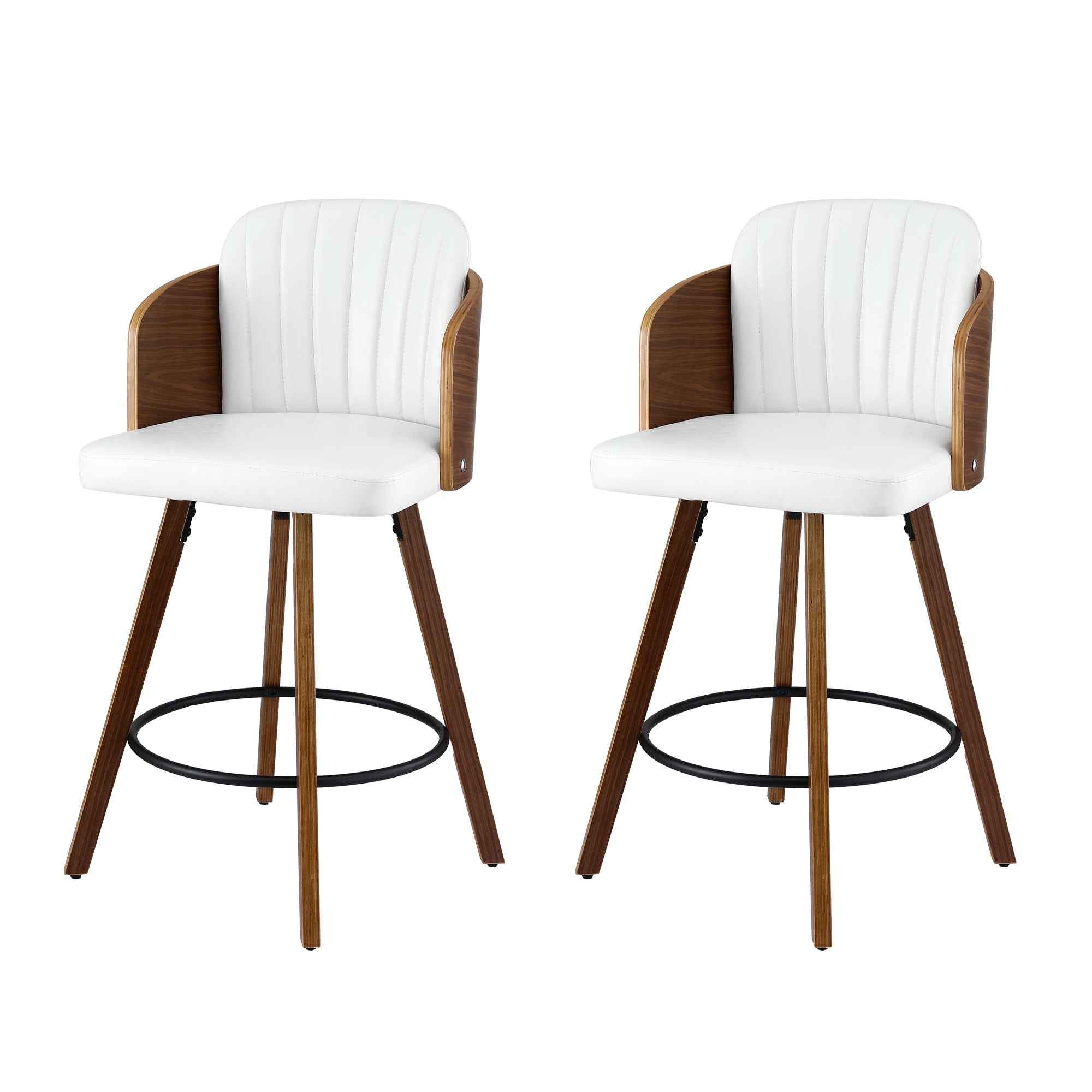 Artiss Wooden Bar Stools Swivel Kitchen Counter Stool Chair 58cm Seat Height