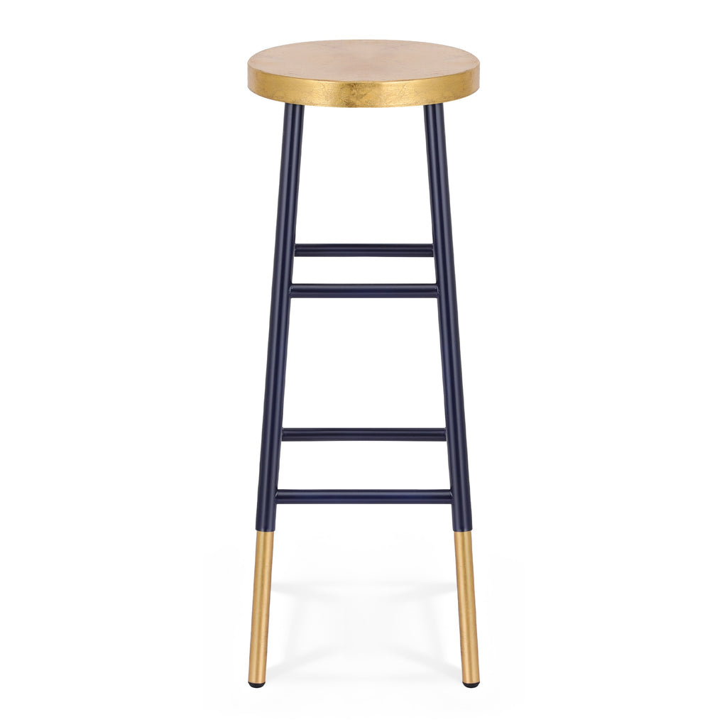 Artiss Bar Stools Metal Gold Navy - YDS.com.au
