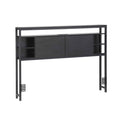Artiss Bed Headboard Queen Storage Bedhead Charging Station Black