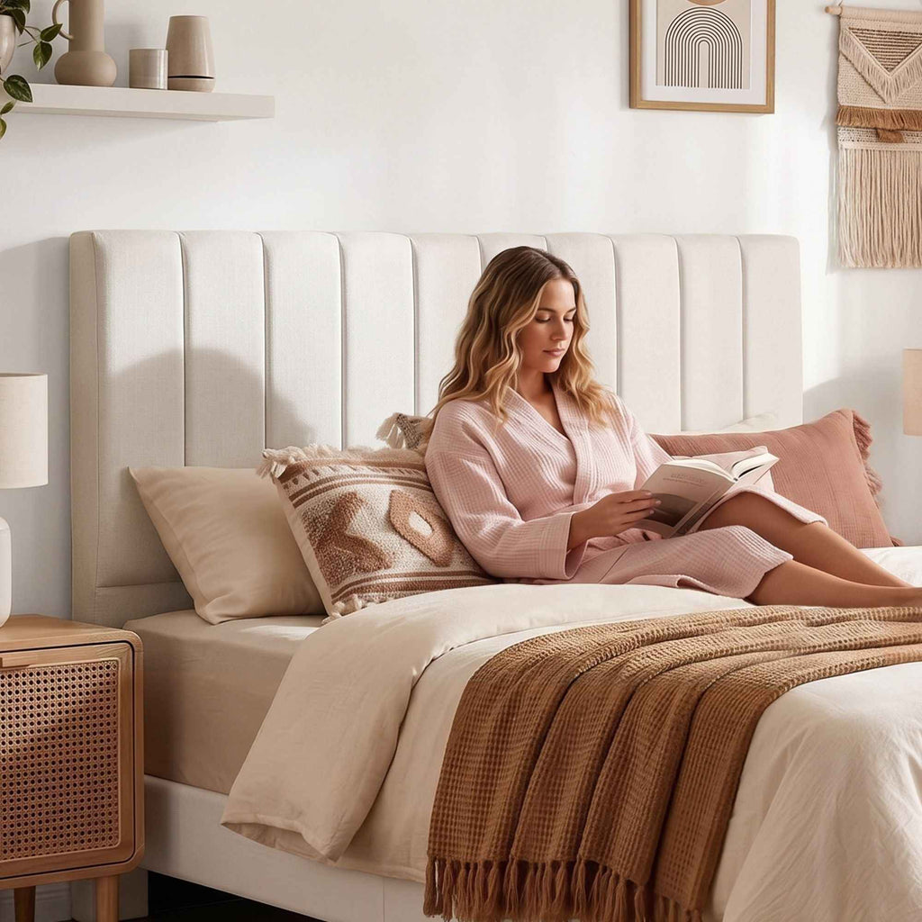 Artiss Bed Head Headboard King Linen 183CM - Beige