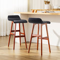 Artiss 2x Bar Stools Wooden Stool Black - YDS.com.au