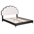 Artiss Queen Bed Frame with Adjustable Shell Headboard and PVC Upholstery