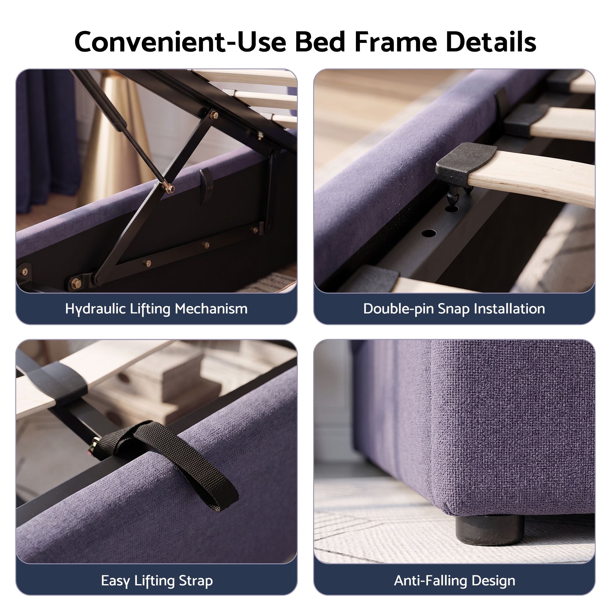 Artiss King Bed Frame with Lift Up Storage and USB Ports Grey