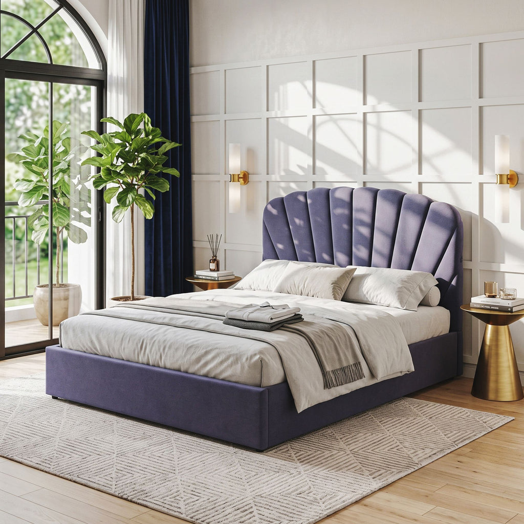 Artiss King Bed Frame with Lift Up Storage and USB Ports Grey