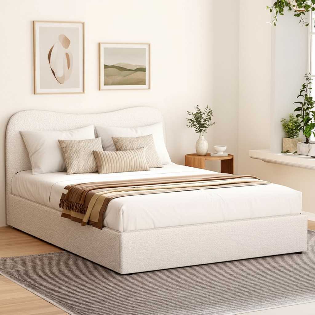 Artiss Bed Frame King Size Boucle DARA