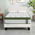 Artiss BedStory Single Bed Frame Mattress Bundle Platform Headboard Medium Firm Hybrid White