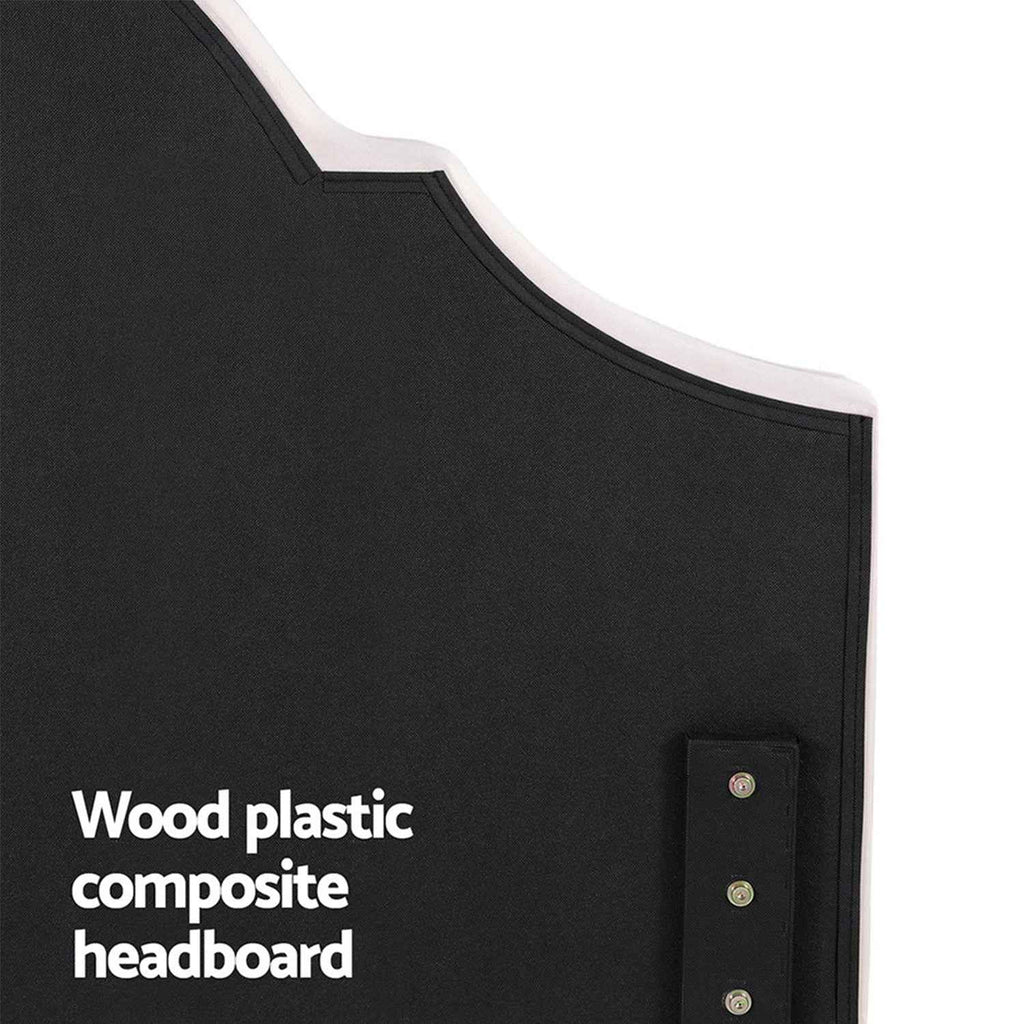 Artiss Queen Bed Frame with Storage Scalloped Velvet Headboard Wooden Platform Base