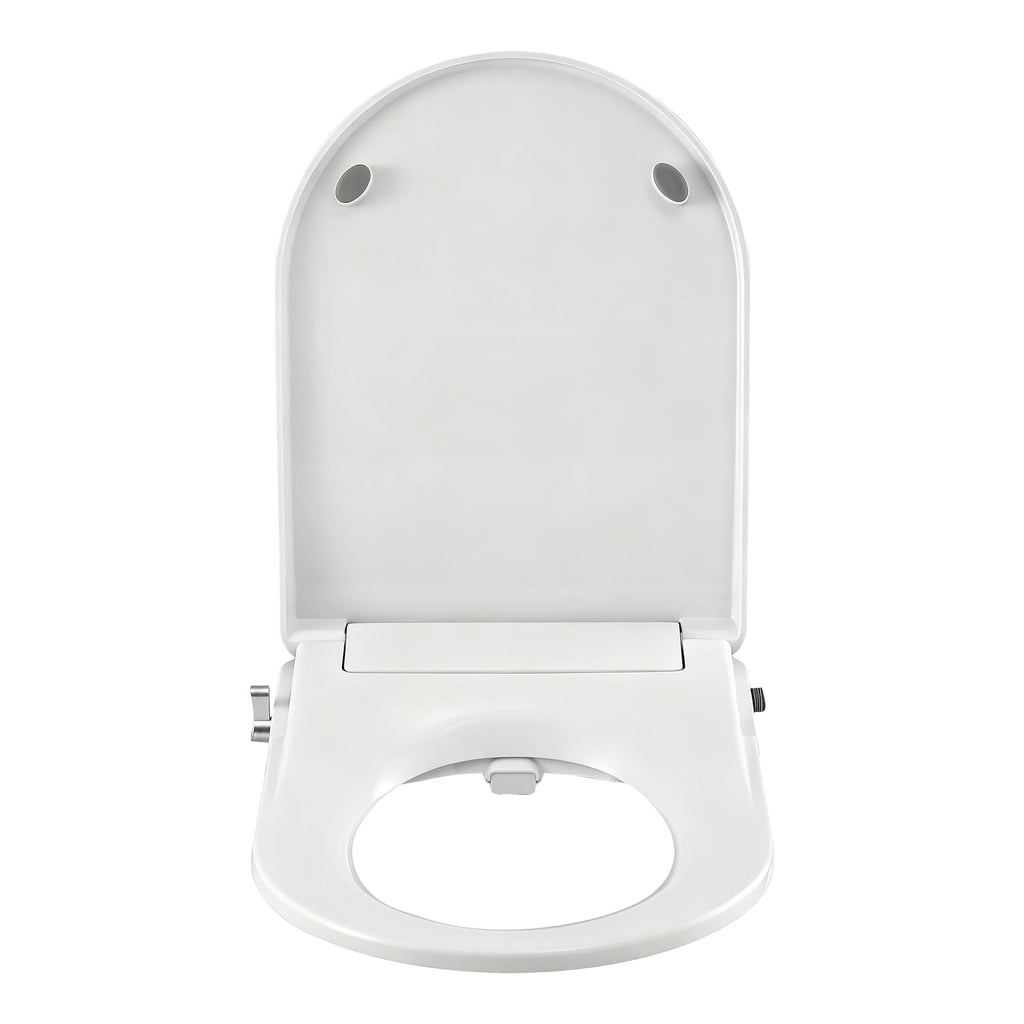 Cefito Non Electric Bidet Toilet Seat D-Shape Dual Nozzle Soft Close WaterMark DIY
