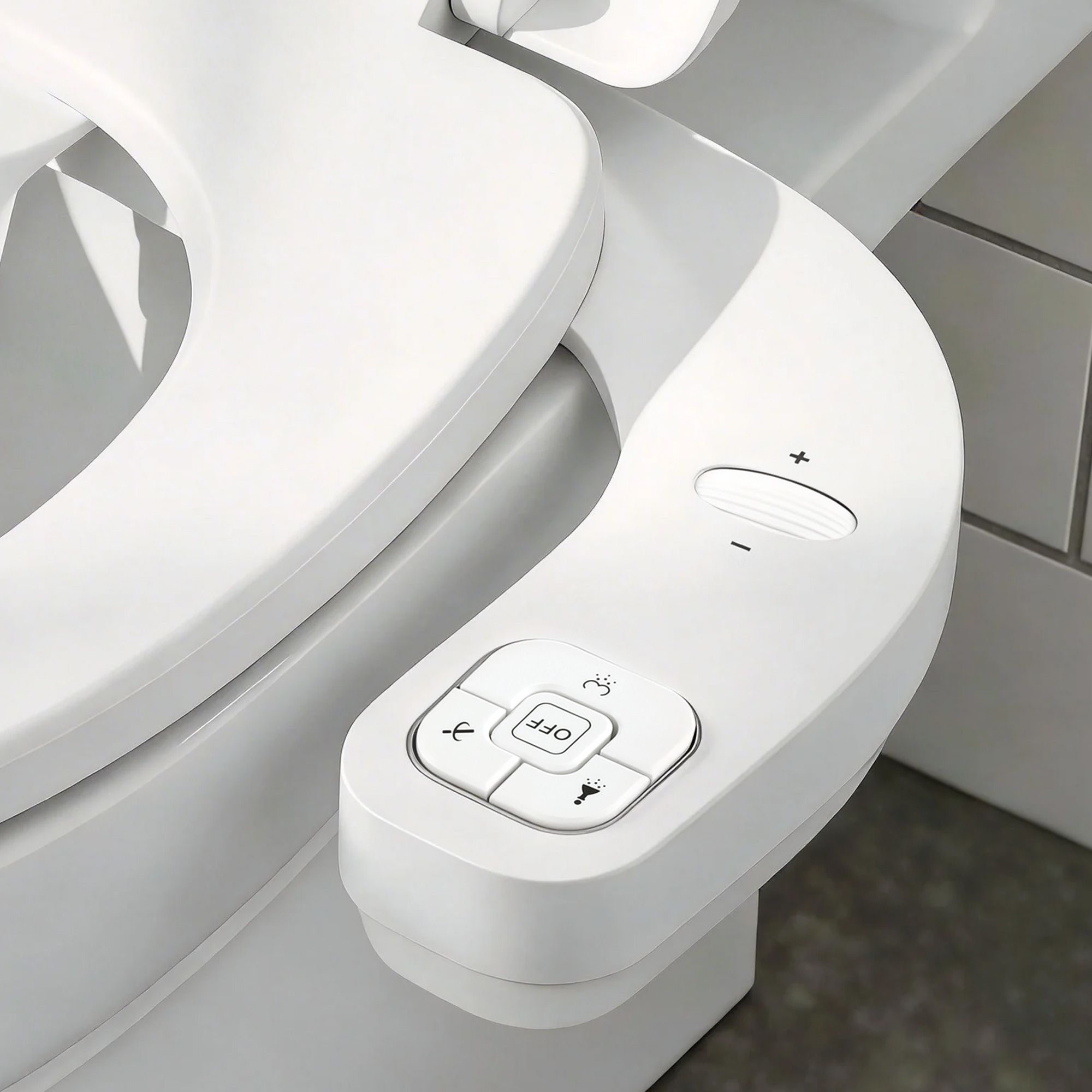 Cefito Ultra-Slim Bidet Attachment Detachable Bidet with Self-Cleaning Dual Nozzle Non-Electric Adjustable Water Pressure, Cold Water Toilet Bide