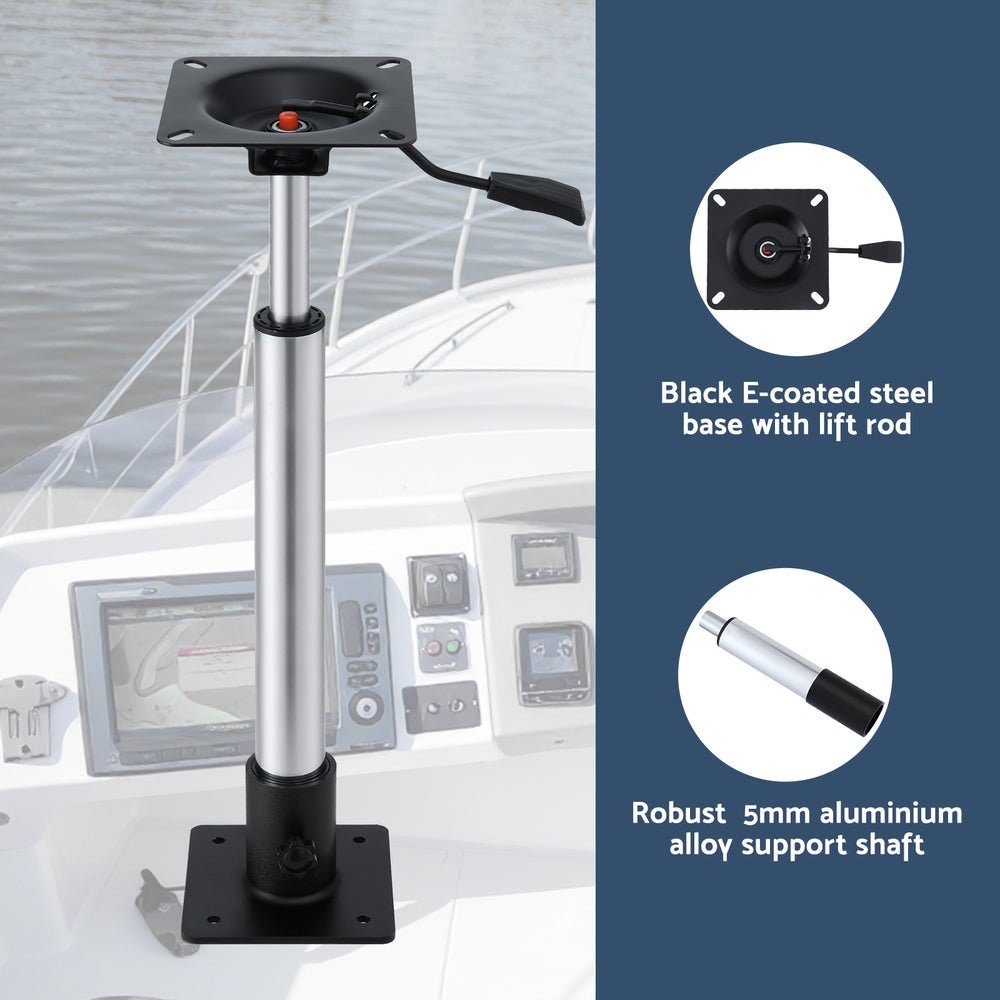 Seamanship Boat Seat Pedestal 55 - 75cm Adjustable Gas Lift 360 Degrees Swivel