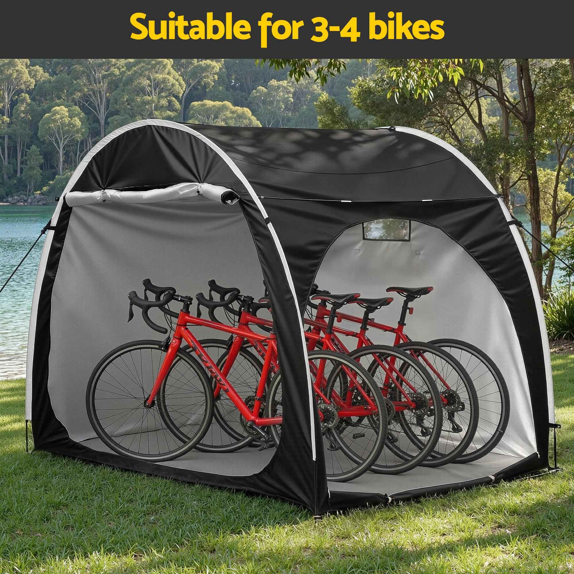 Giantz Bike Storage Tent Outdoor Waterproof UV Resistant Shelter w/ Ventilation