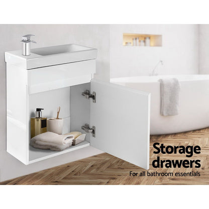 Cefito Vanity Unit 400mm with Basin White