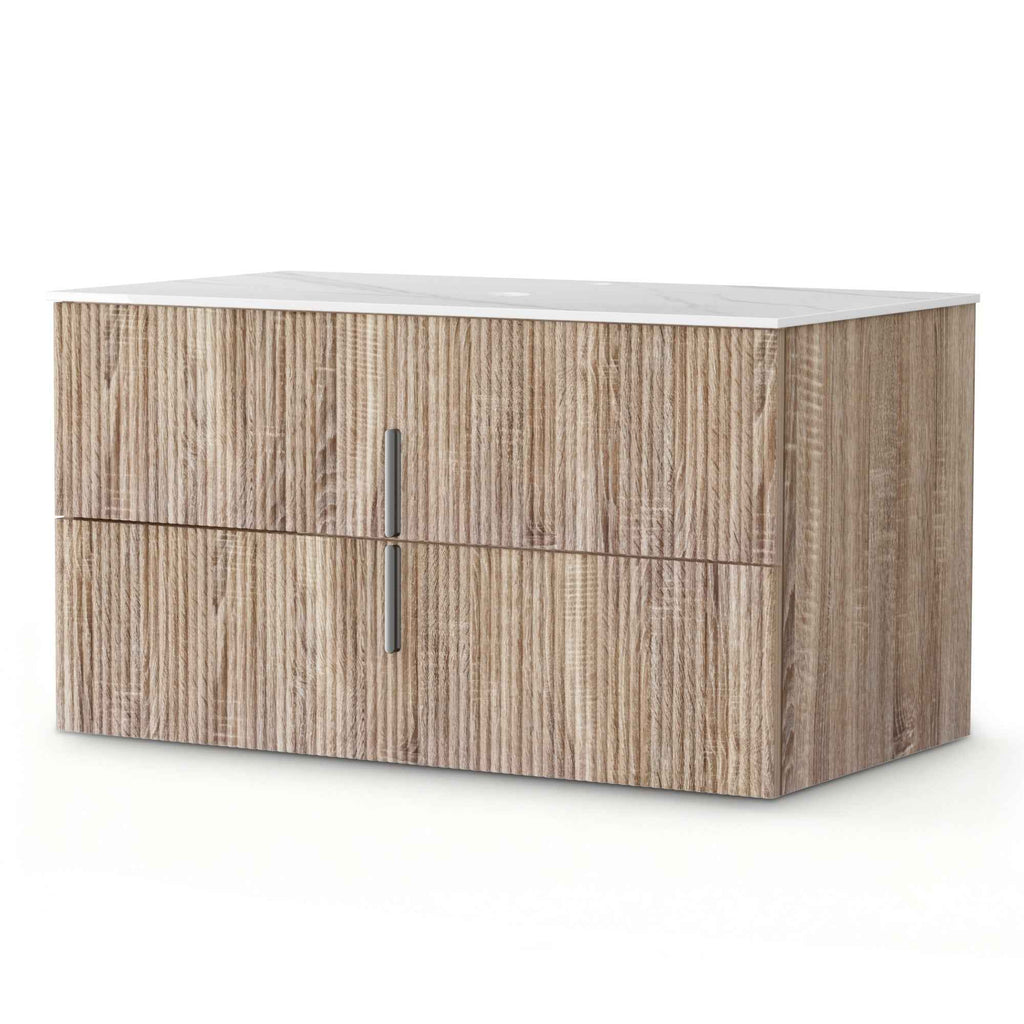 Cefito Vanity Unit 900mm Bathroom Cabinet Storage Wall Hung Timber Front Pine