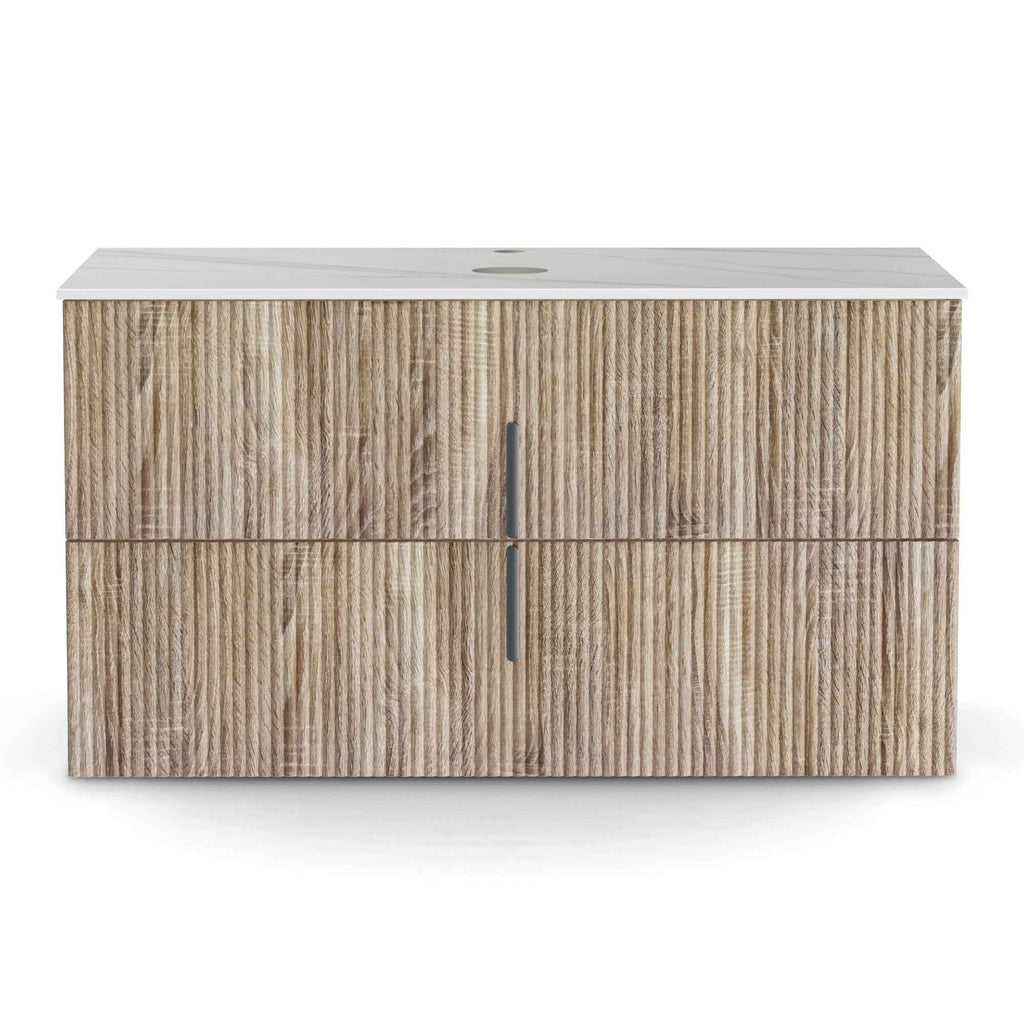 Cefito Vanity Unit 900mm Bathroom Cabinet Storage Wall Hung Timber Front Pine