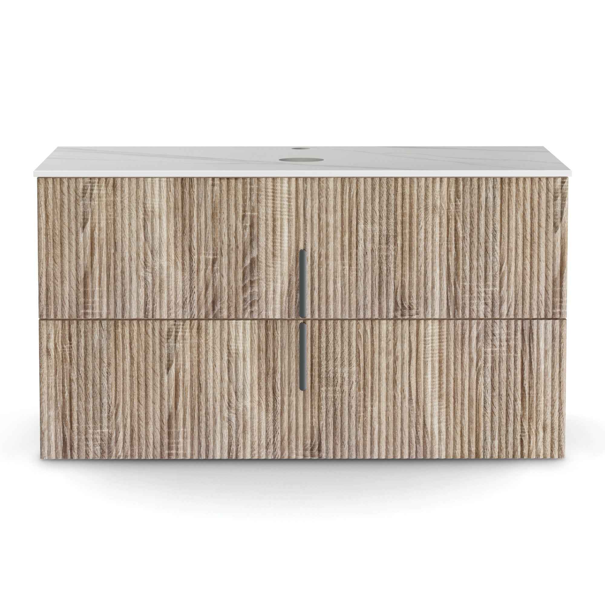 Cefito Vanity Unit 900mm Bathroom Cabinet Storage Wall Hung Timber Front Pine