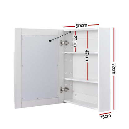 Bathroom Mirror Cabinet LED 500x720mm Medicine Wall Storage