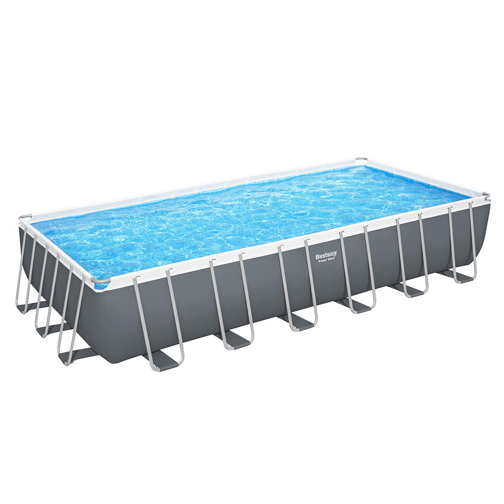 Piscina Bestway 732x366x132cm Estructura de acero Piscinas elevadas Escalera 30045L