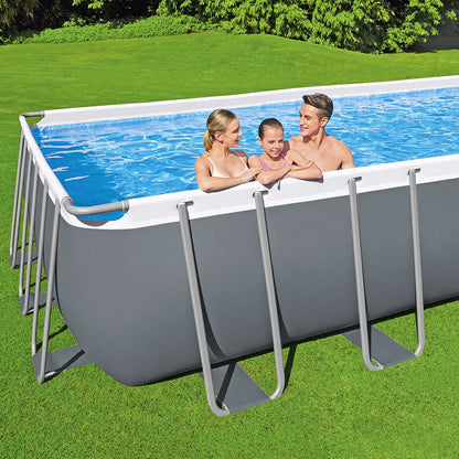 Piscina Bestway 732x366x132cm Estructura de acero Piscinas elevadas Escalera 30045L