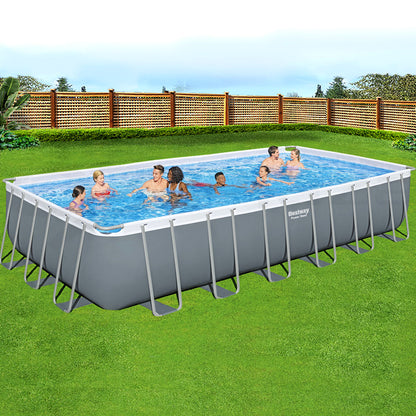 Piscina Bestway 732x366x132cm Estructura de acero Piscinas elevadas Escalera 30045L