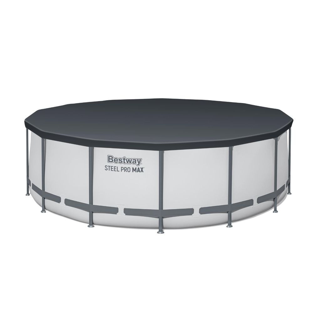 Bestway Swimming Pool 427x427x122cm Steel Frame Above Ground Pools Round Filter Pump Ladder