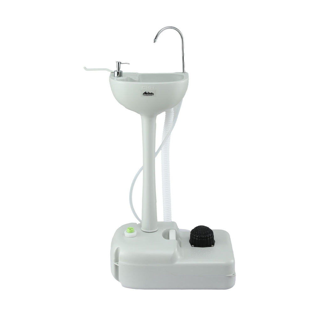 Lavabo portátil para acampar Weisshorn con soporte para lavarse las manos, capacidad de 19 l