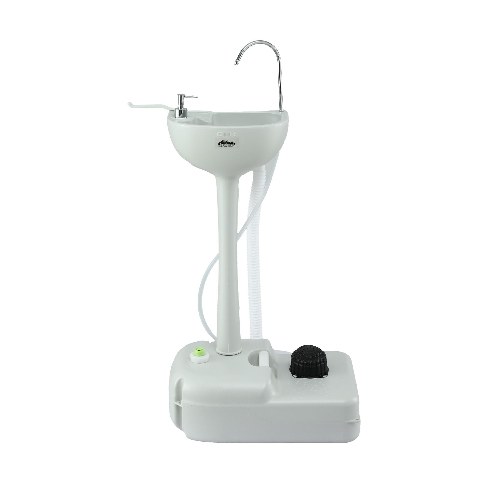 Lavabo portátil para acampar Weisshorn con soporte para lavarse las manos, capacidad de 19 l