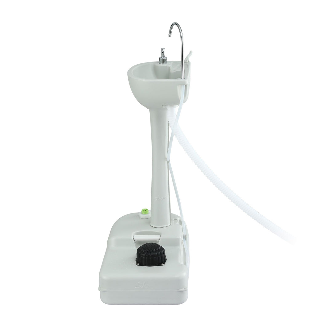 Lavabo portátil para acampar Weisshorn con soporte para lavarse las manos, capacidad de 19 l