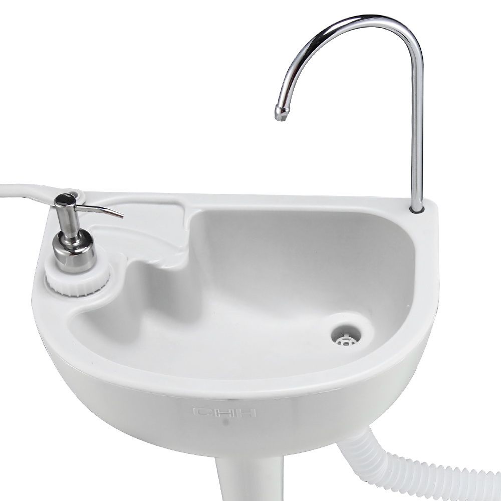 Lavabo portátil para acampar Weisshorn con soporte para lavarse las manos, capacidad de 19 l