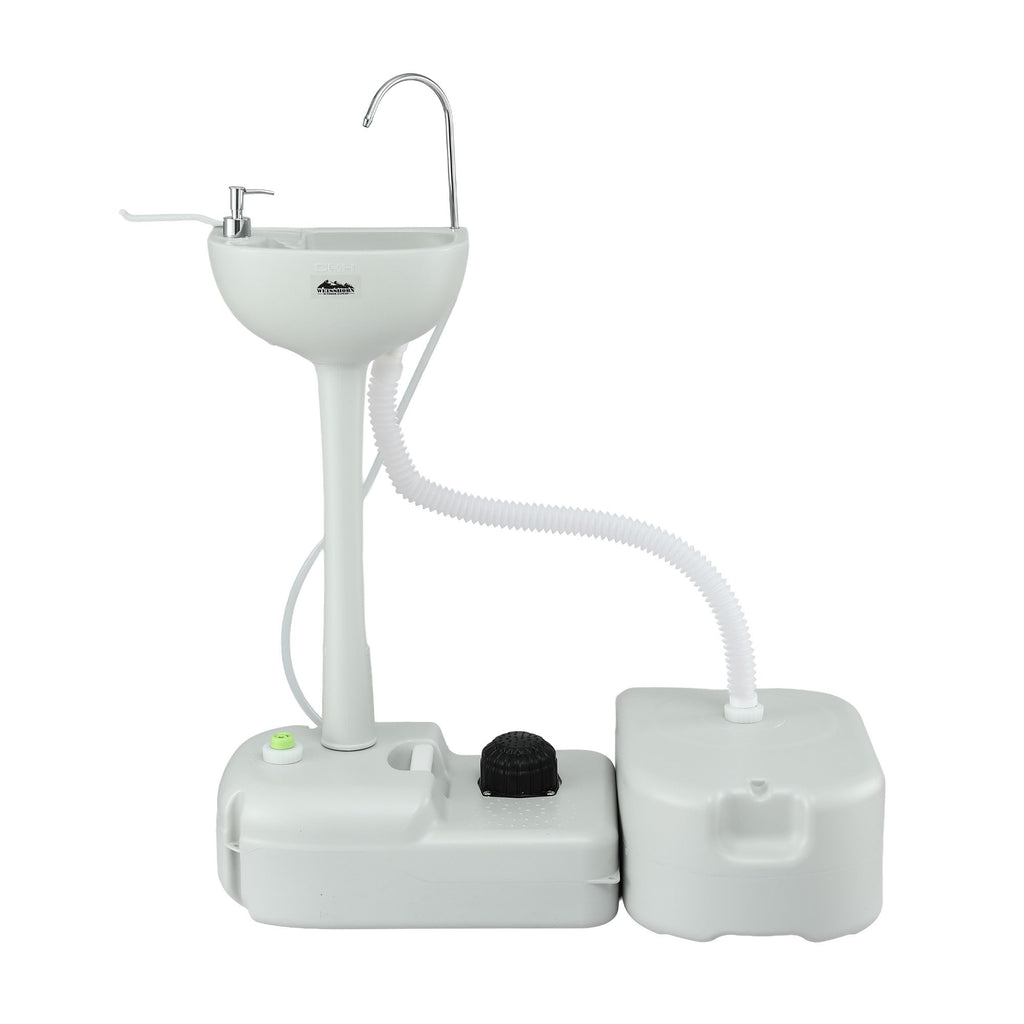 Lavabo portátil para acampar Weisshorn con soporte para lavarse las manos, capacidad de 43 l