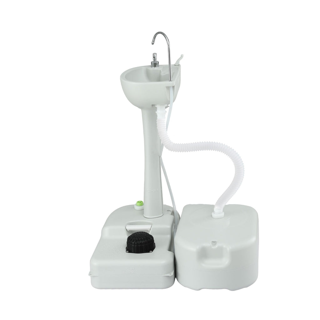 Lavabo portátil para acampar Weisshorn con soporte para lavarse las manos, capacidad de 43 l