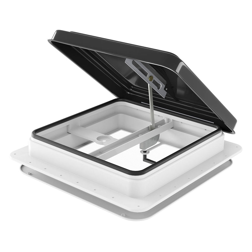 Trampilla de ventilación para techo de caravana Weisshorn, claraboya para autocaravana, 350 x 350 mm, color negro